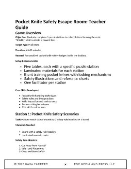 Knife Safety Escape Room — Puzzle based knife handling skills challenge, image 3