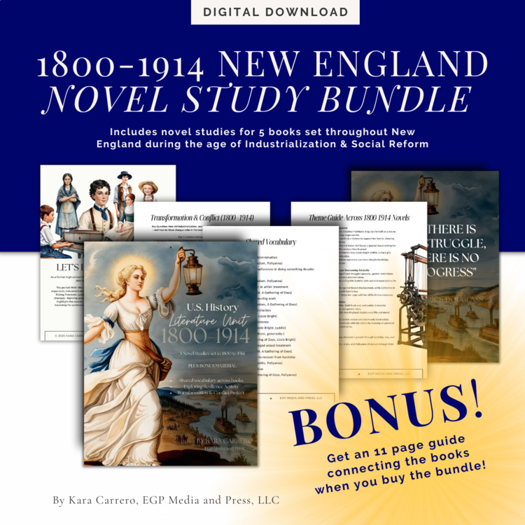 1800-1914 New England/U.S, Historical Fiction Bundle: Five Novels + BONUS