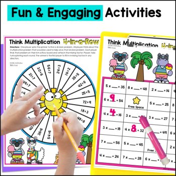 3rd Grade Multiplication and Division Unit TEKS - Notebook, Worksheets, Games, image 2