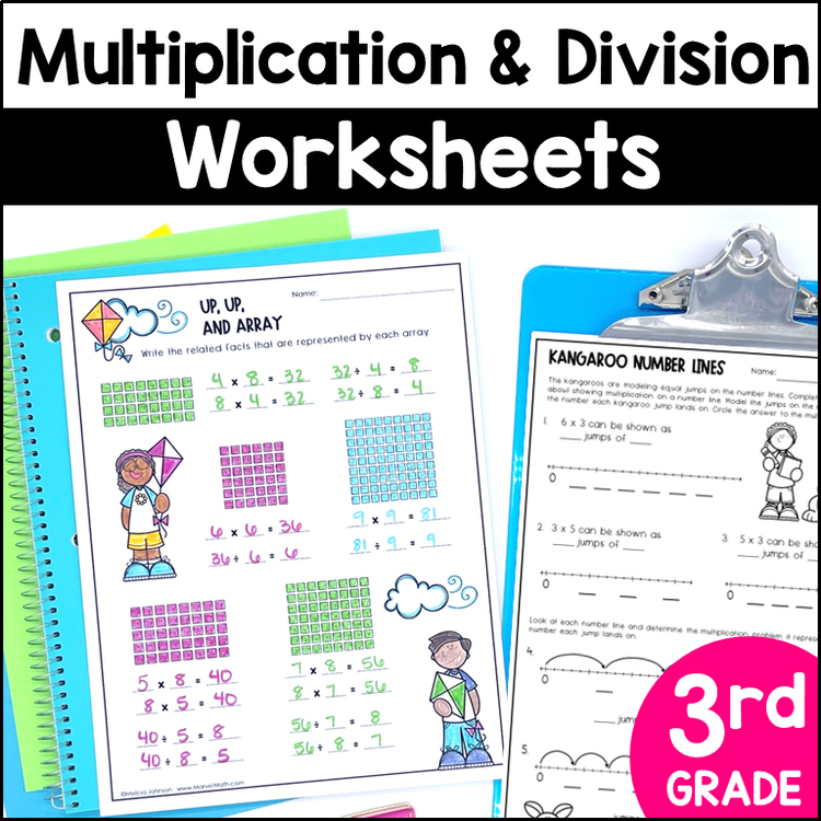 3rd Grade Multiplication and Division Worksheets - TEKS