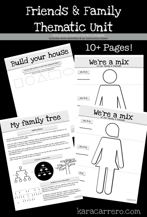 Friends, Family, & Home Thematic Unit (K-2)