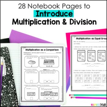 3rd Grade Multiplication and Division Interactive Notebook - Math TEKS, image 3