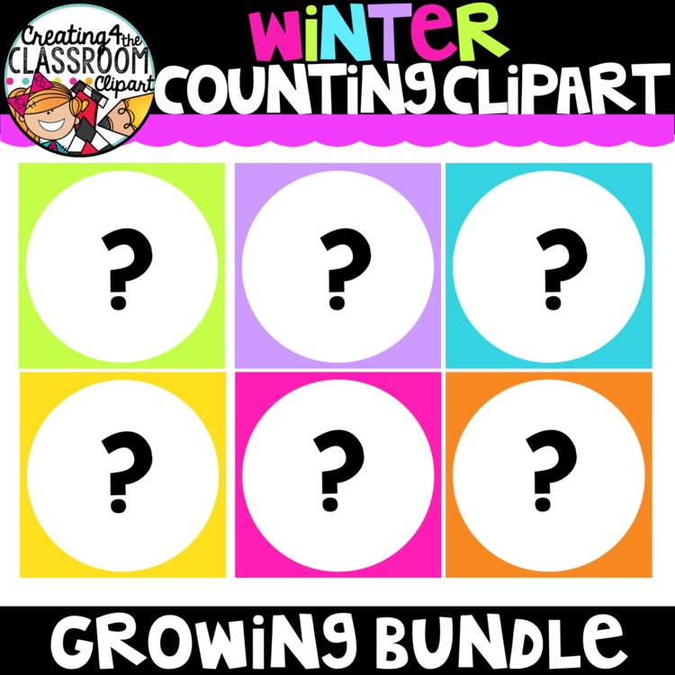 **NEW- Winter Counting Clipart Growing Bundle| Counting Clipart for Winter