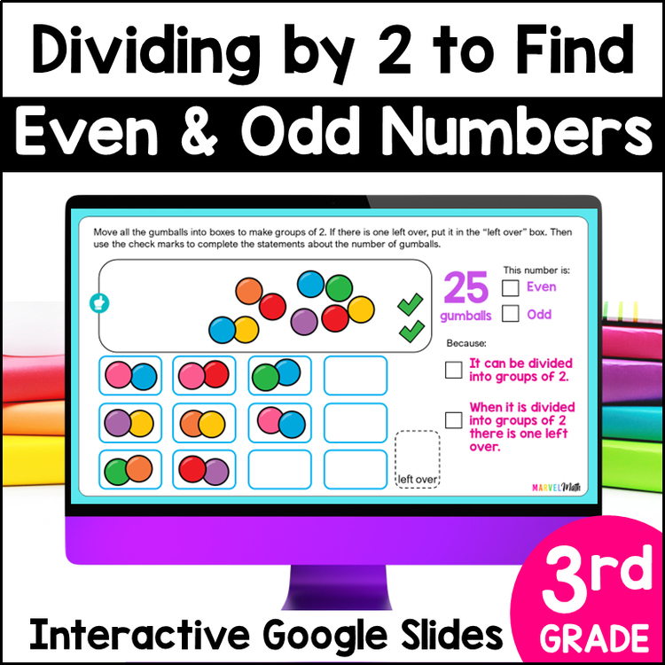 Dividing by 2 to find Even and Odd Numbers - Using Divisibility Rules TEKS 3.4I