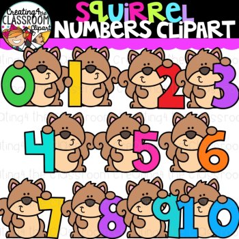 Squirrel Clipart Bundle | School Supplies, Shapes, Colors, & Letters, image 4