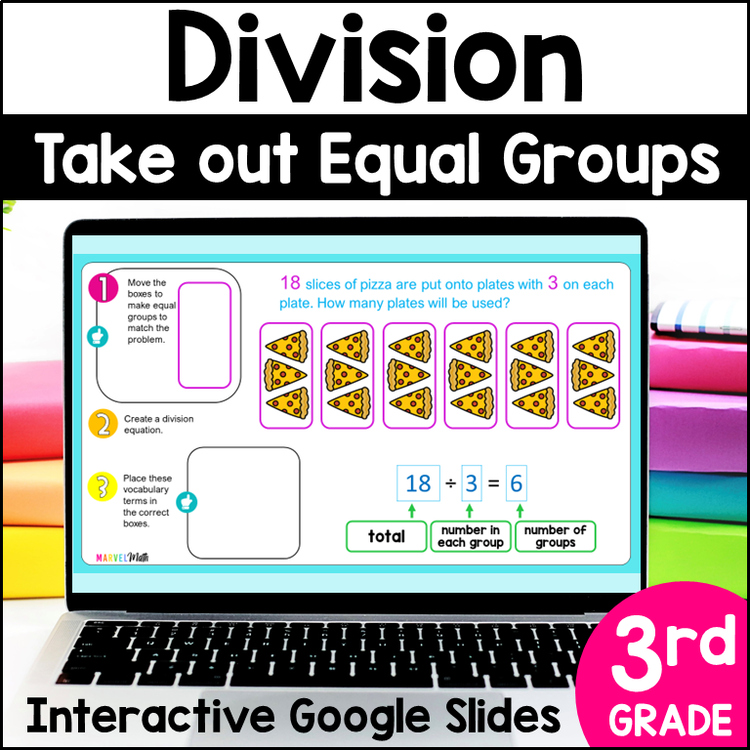 Division Word Problems - Taking Out Equal Groups - Measurement Division