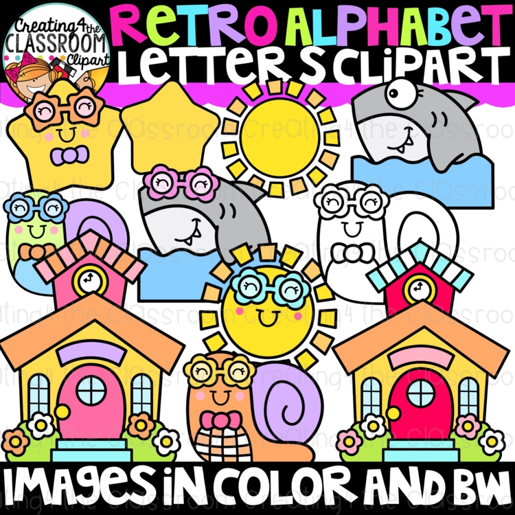 Letter S Clipart |Retro Alphabet Clipart