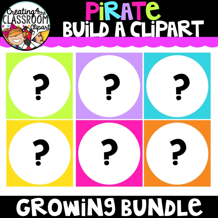 **NEW Flash Deal- Pirate Build A Clipart Growing Bundle
