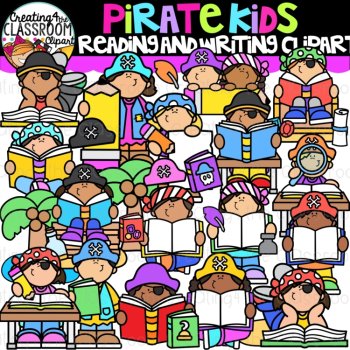 Pirate Clipart Bundle- Pirate Kids Clipart for worksheets, image 2