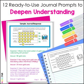 Math Journal Prompts - Scaled Bar Graphs, Pictographs, Dot Plots TEKS 3.8A 3.8B, image 3