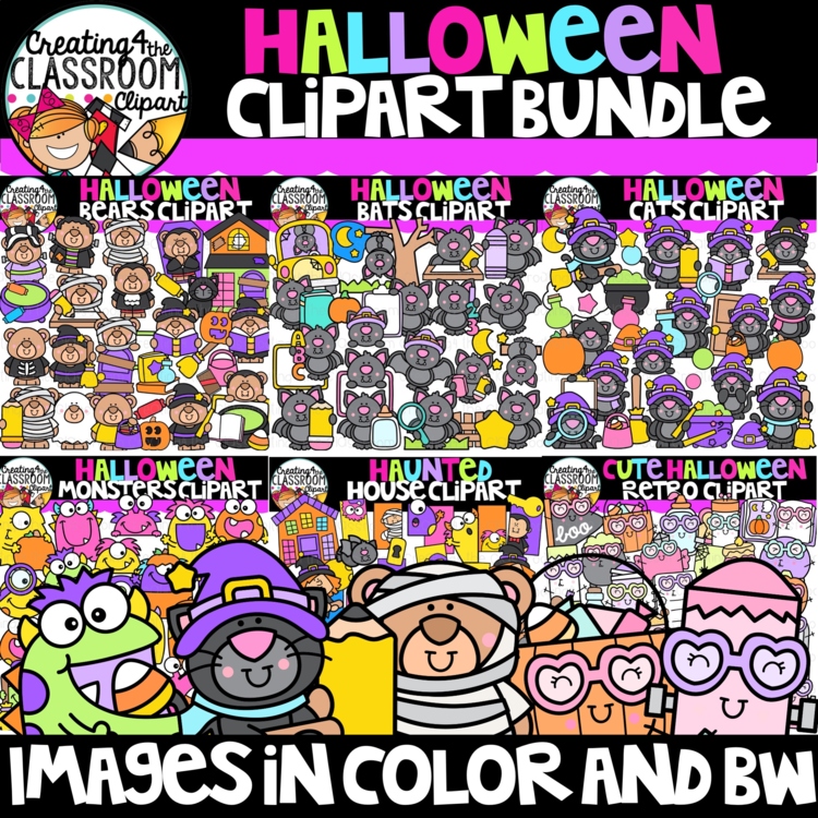 Halloween Clipart Bundle | Halloween Clipart for decor and activities