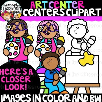 Art Center Kids Clipart |  Art Kids Clip Art for Worksheets, image 2