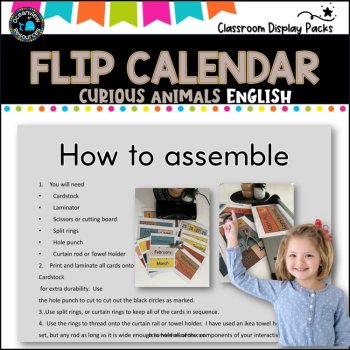 Perpetual Flip Calendars -dates, months, years  - CURIOUS ANIMALS, image 2