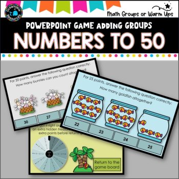 Digital Game l Counting groups of numbers up to 50- a jeopardy style game, image 2