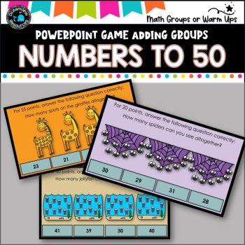 Digital Game l Counting groups of numbers up to 50- a jeopardy style game, image 3