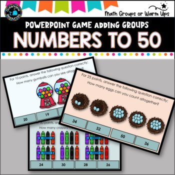 Digital Game l Counting groups of numbers up to 50- a jeopardy style game, image 4