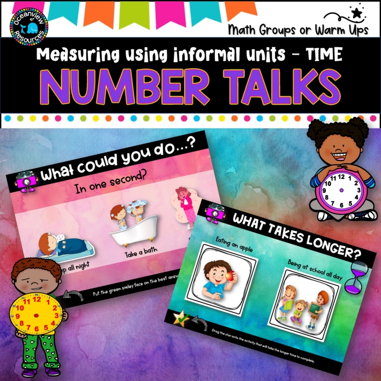 Number Talks - Measuring TIME digital and analog time - Math exploration