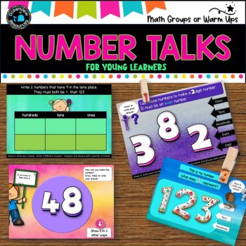 Number Talks Grade 1-2 Place value and Number sense -Math Warmups, image 3