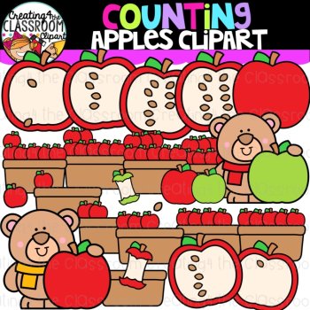 Autumn Counting Clipart Bundle | Counting for Kindergarten and Pre-K, image 2