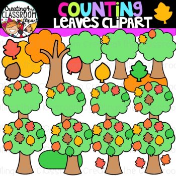Autumn Counting Clipart Bundle | Counting for Kindergarten and Pre-K, image 3