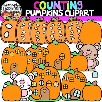 Autumn Counting Clipart Bundle | Counting for Kindergarten and Pre-K, image 4