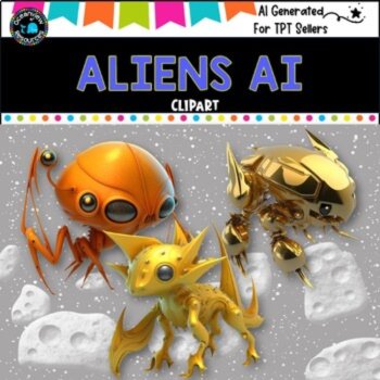 AMAZING ALIENS- CLIPART  40 png files AI GENERATED, image 3