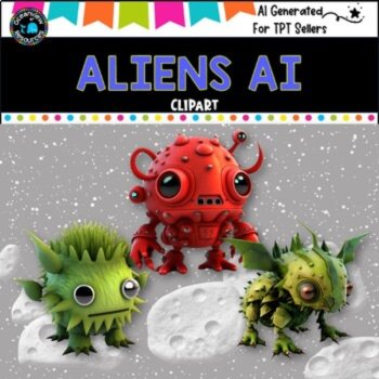 AMAZING ALIENS- CLIPART  40 png files AI GENERATED, image 4