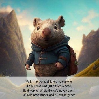 Story for Preschool "Wally the Wombat's Wonderful Adventure", image 2