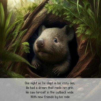 Story for Preschool "Wally the Wombat's Wonderful Adventure", image 3