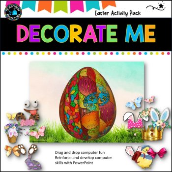 Easter Computer Skills- Decorate me- eggs, gnomes and symmetry, image 2