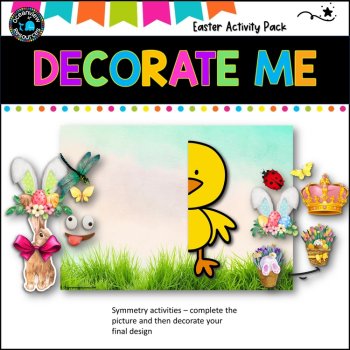 Easter Computer Skills- Decorate me- eggs, gnomes and symmetry, image 4