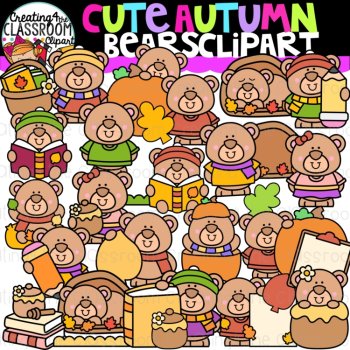 Autumn Clipart Bundle | Fall Clipart for worksheets, image 2