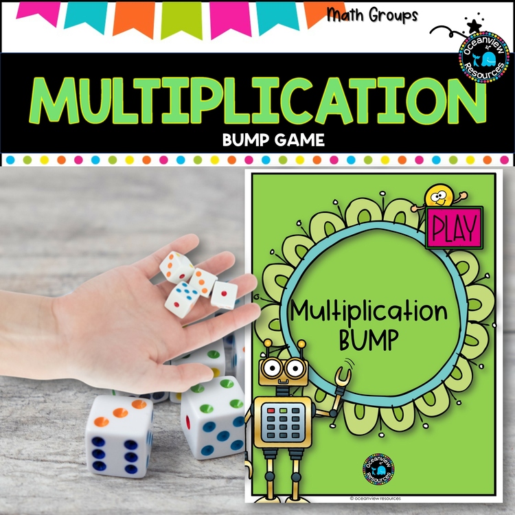 Multiplication Bump Game- 2- 12 times tables, No Preparation