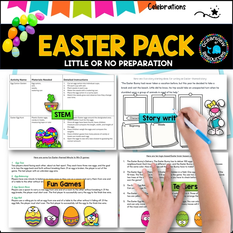 Easter Activities-Comprehensive Pack for Elementary Kids