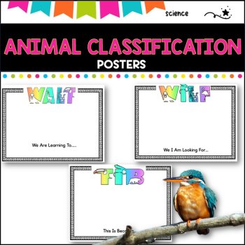 Animal Classification poster pack - with WILF, WALT cards, image 4
