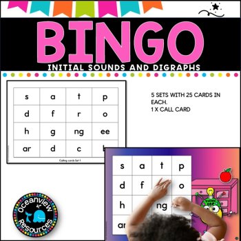 Bingo Cards- Complete set for initial sounds and Digraphs-, image 2