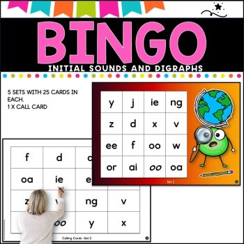 Bingo Cards- Complete set for initial sounds and Digraphs-, image 3