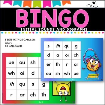 Bingo Cards- Complete set for initial sounds and Digraphs-, image 4