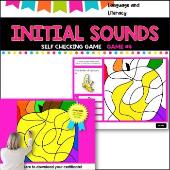 Sight Word game for Digital Learning- Google slides - INITIAL SOUNDS Game 4, image 3