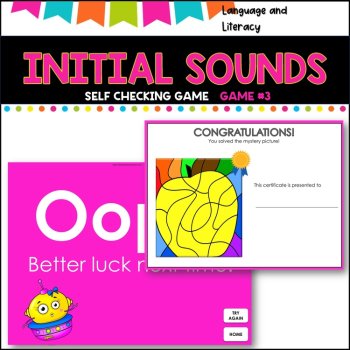 Sight Word game for Digital Learning- Google slides - INITIAL SOUNDS Game 4, image 4