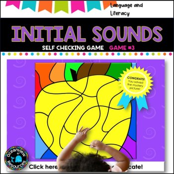 Sight Word game for Digital Learning- Google slides - INITIAL SOUNDS Game 3, image 2