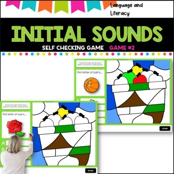 Sight Word game for Digital Learning- Google slides - INITIAL SOUNDS Game 2, image 3