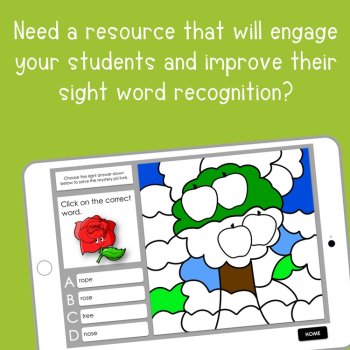 Sight Word game for Digital Learning- Google slides - common words Game 1, image 2
