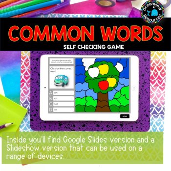Sight Word game for Digital Learning- Google slides - common words Game 1, image 4