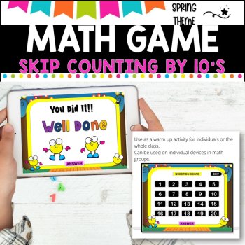 Digital Game l Skip Counting by 10 l SPRING FUN, image 3