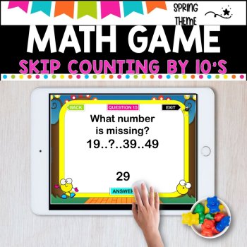 Digital Game l Skip Counting by 10 l SPRING FUN, image 4