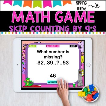 Digital Game l Skip Counting by 9 l SPRING FUN, image 4