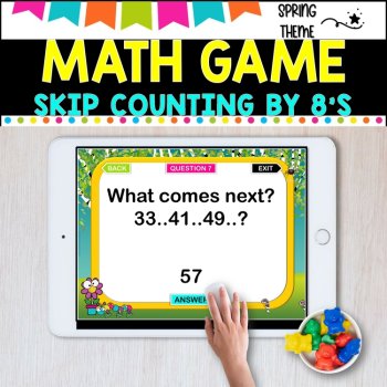 Digital Game l Skip Counting by 8 l SPRING FUN, image 4