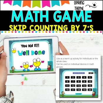 Digital Game l Skip Counting by 7 l SPRING FUN, image 3