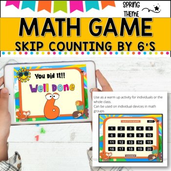 Digital Game l Skip Counting by 6 l SPRING FUN, image 3